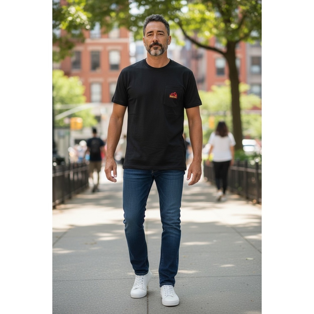 Marmot Shirt Men's Medium Black Mountain Works Tee Embroidered Logo Short Sleeve